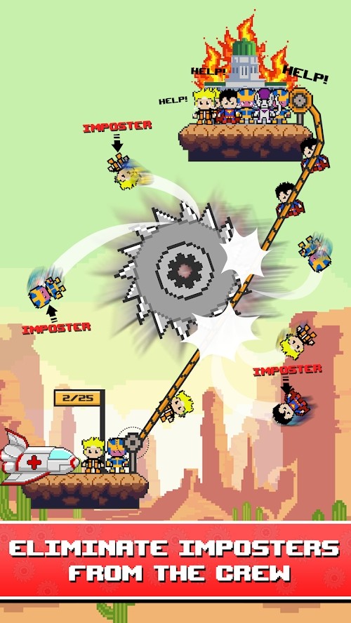 Rope Pixel Master - Rescue Hero Academy(No Ads) screenshot