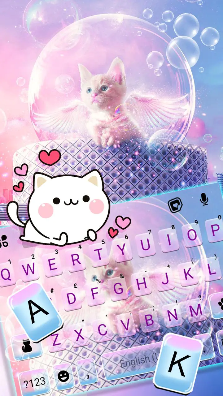 Download Angelic Cat Keyboard Background MOD APK  for Android