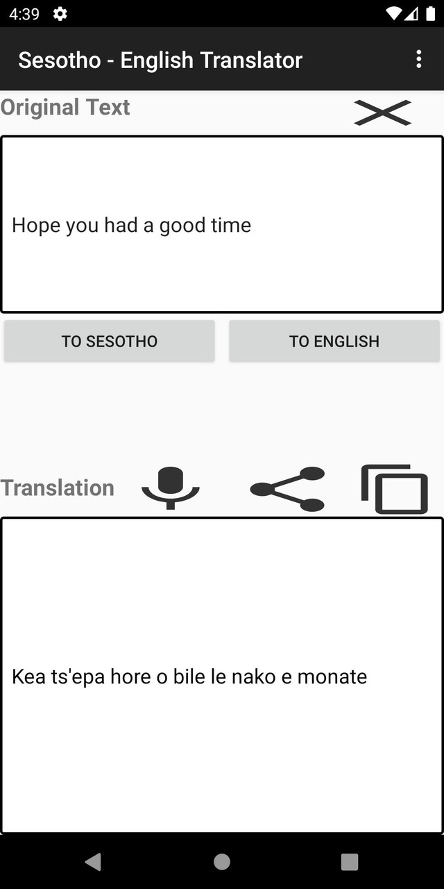Sesotho - English Translator