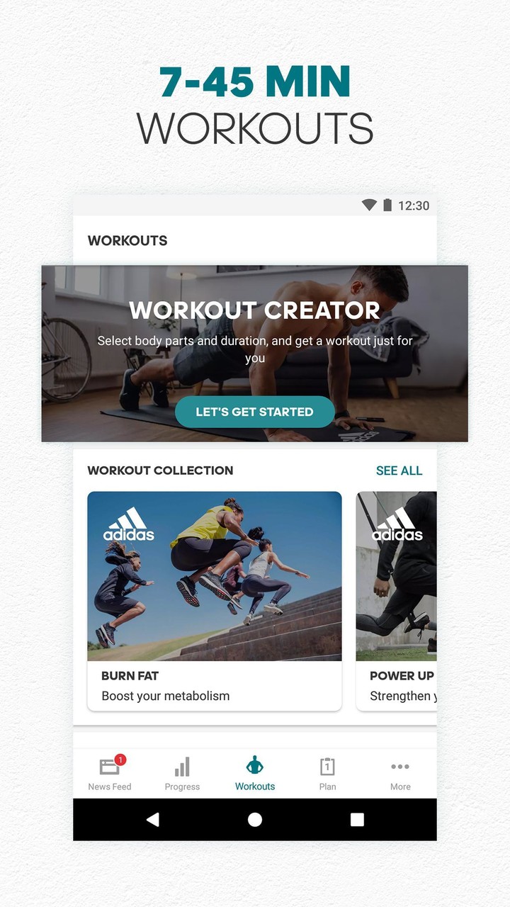 adidas Training: Home Workout(Đã mở khóa) screenshot image 4 Ảnh chụp màn hình trò chơi