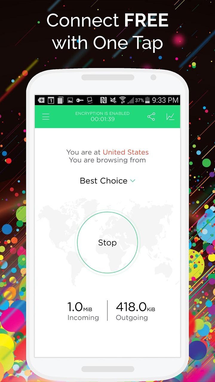 TouchVPN - VPN Proxy & Privacy(Премиум разблокирован) screenshot image 1