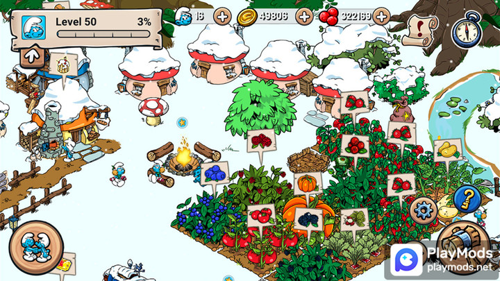Smurfs\' Village(أموال غير محدودة) screenshot image 1