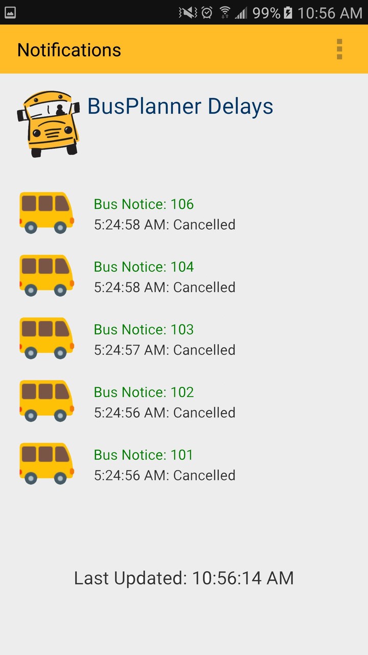 BusPlanner Delays