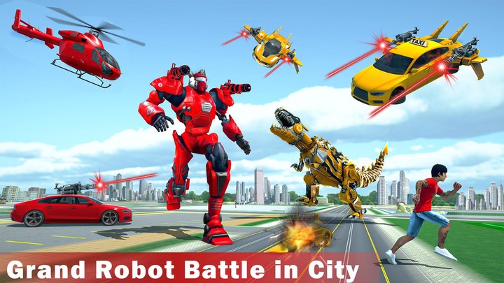 Flying Taxi Robot Transform 3D Ảnh chụp màn hình trò chơi