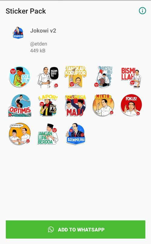 Jokowi Sticker for Whatsapp ve Ảnh chụp màn hình trò chơi