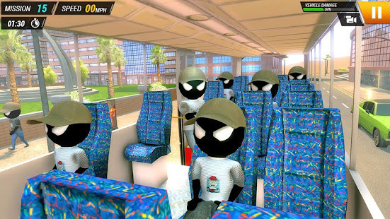 Stickman - Bus Driving Simulator 2019 Free(أموال غير محدودة) screenshot image 3