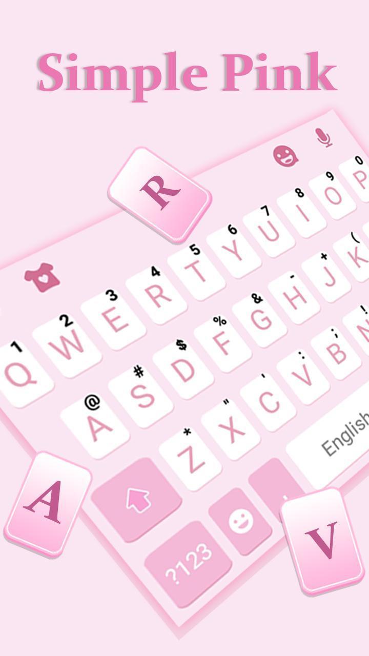 Simple Pink Keyboard Theme
