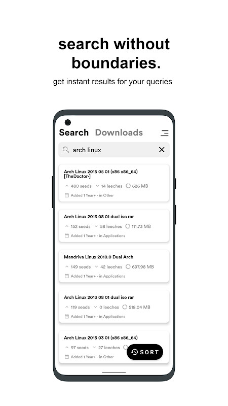 Sand - Search and download torrents‏