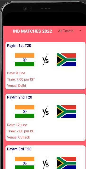 World Cup T20 2022 - Schedule Ảnh chụp màn hình trò chơi