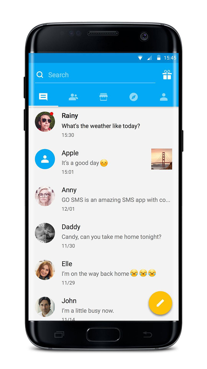 GO SMS Pro - Messenger, Free Themes, Emoji(Premium Unlocked) screenshot image 3