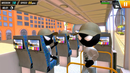 Stickman - Bus Driving Simulator 2019 Free(أموال غير محدودة) screenshot image 5
