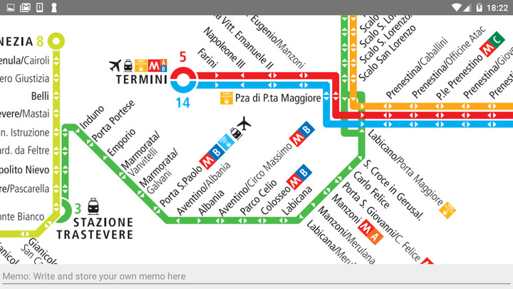 ROME METRO TRAM BUS MAP
