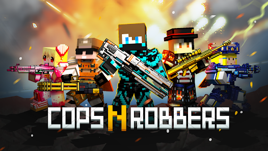 Cops N Robbers - 3D Pixel Craft Gun Shooting Games_playmods.net