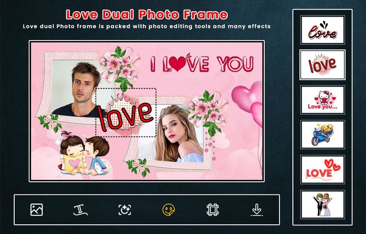 Love Dual Photo Frame