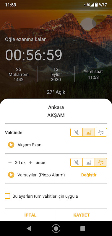 Diyanet Namaz Vaktim‏