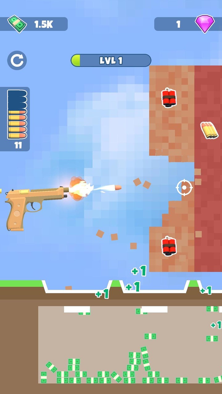 Gun Crusher: Smashing games‏