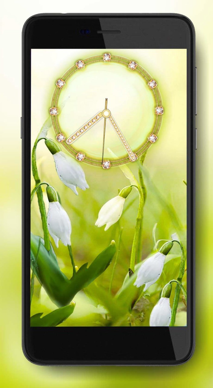 Snowdrops Spring Clock