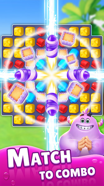 Match 3 Games - Sweet Crunch(Unlimited money) screenshot image 4_playmod.games