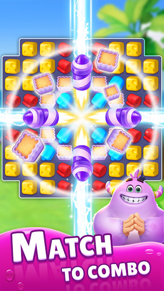 Match 3 Games - Sweet Crunch(Unlimited money) screenshot image 4_playmods.games