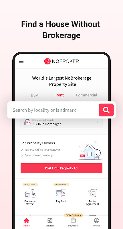 NoBroker Flat, Apartment, House, Rent, Buy & Sell_playmods.games