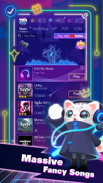 Sonic Cat - Slash the Beats(Unlimited Money) screenshot image 1_playmod.games