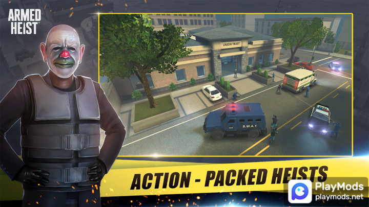 Armed Heist: Shooting games(God mode) screenshot image 1_playmods.games