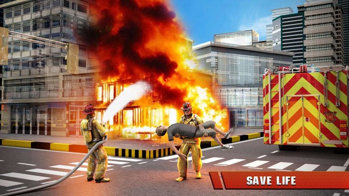 Fire Truck Driving Rescue Game Ảnh chụp màn hình trò chơi