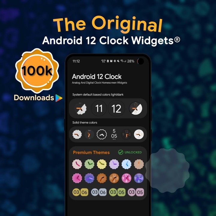 Android 12 Clock Widgets