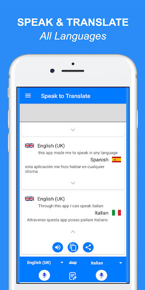 Speak and Translate All languages Voice Translator(Pro features Unlocked) screenshot image 1_playmod.games