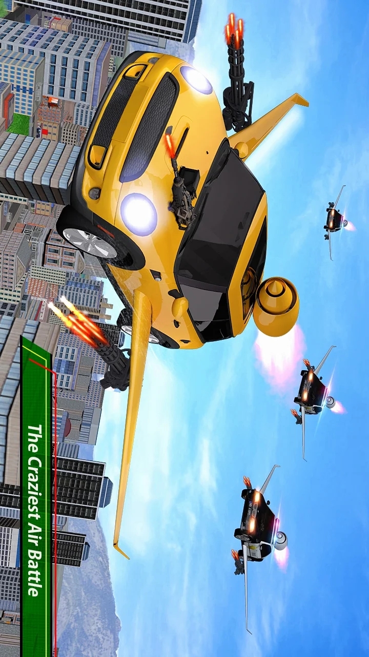 Flying Car Shooting 3D Games