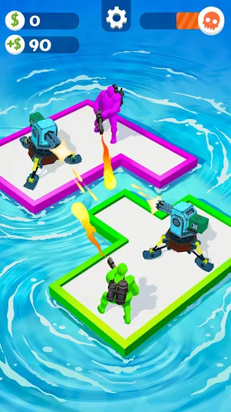 War of Rafts: Crazy Sea Battle(Kim cương không giới hạn) screenshot image 3 Ảnh chụp màn hình trò chơi