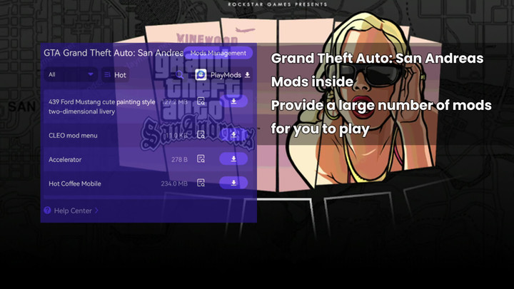 Grand Theft Auto: San Andreas(GTA)(Mod Inside) screenshot image 1_playmods.net