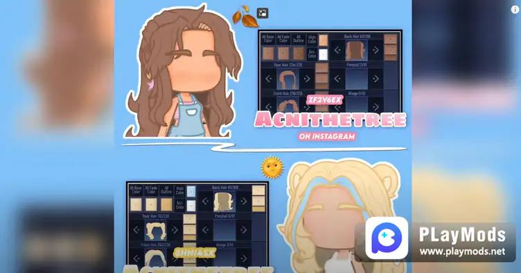 Gacha outfits & hairstyle on Instagram