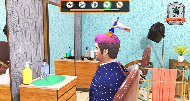 Barber Shop Hair Cut Sim Games Ảnh chụp màn hình trò chơi