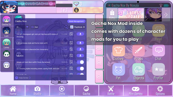 Download Gacha Nox Mod Apk V1.1.0 (Dress-Up Mod Inside) For Android