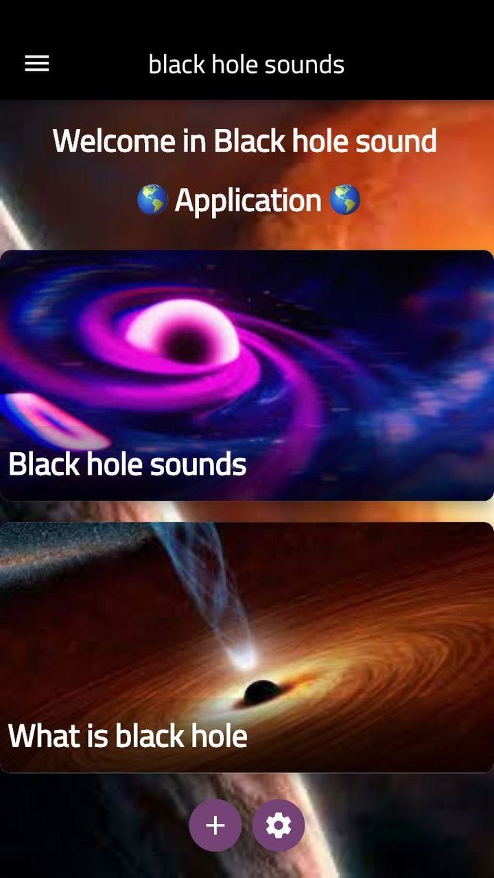 Black hole sounds Ảnh chụp màn hình trò chơi