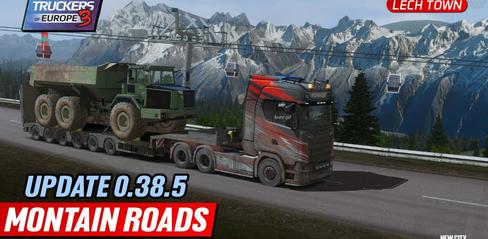 Truckers of Europe 3 0.38.5 Новое обновление - Alp Mountain Roads  Twisty Roads - playmods.net