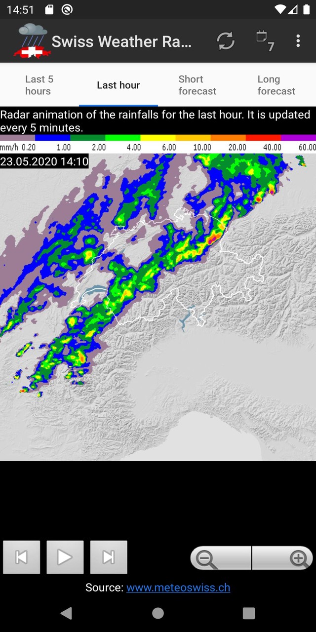 Swiss Weather Radar Ảnh chụp màn hình trò chơi