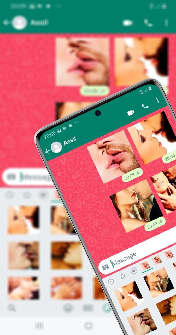 Sexy Romantic kiss Stickers_playmods.net