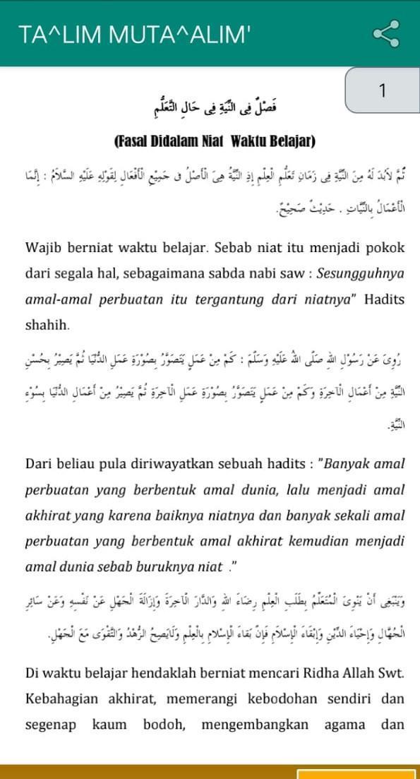 Ta\'lim Muta\'lim Terjemah