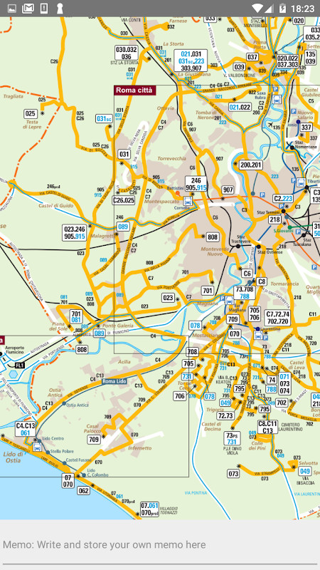 ROME METRO TRAM BUS MAP