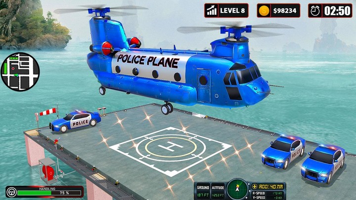 US Police Car Transport Truck_playmod.games