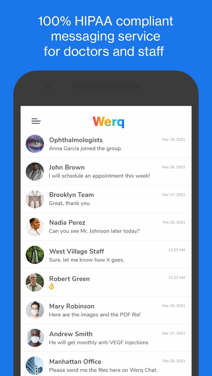 Werq Chat - Connect with healthcare colleagues