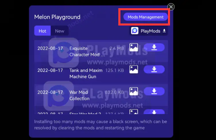 GitHub - suzannaha/Melon-Playground-Mods: Download all Melon Playground mods  from Marllabas.com. Just copy and open the website on your browser. Every  mod there works flawlessly.