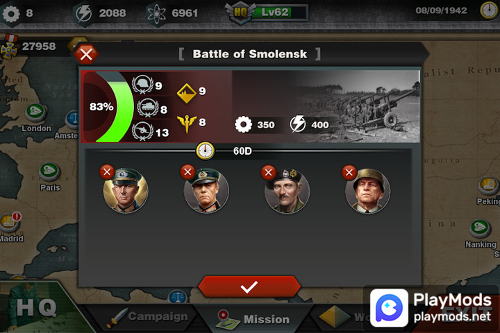 World Conqueror 3 - WW2 Strategy game(Unlimited Money) screenshot image 2_playmod.games