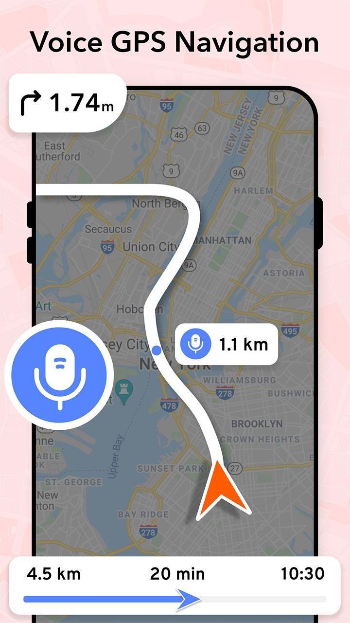Voice GPS Driving Directions Ảnh chụp màn hình trò chơi