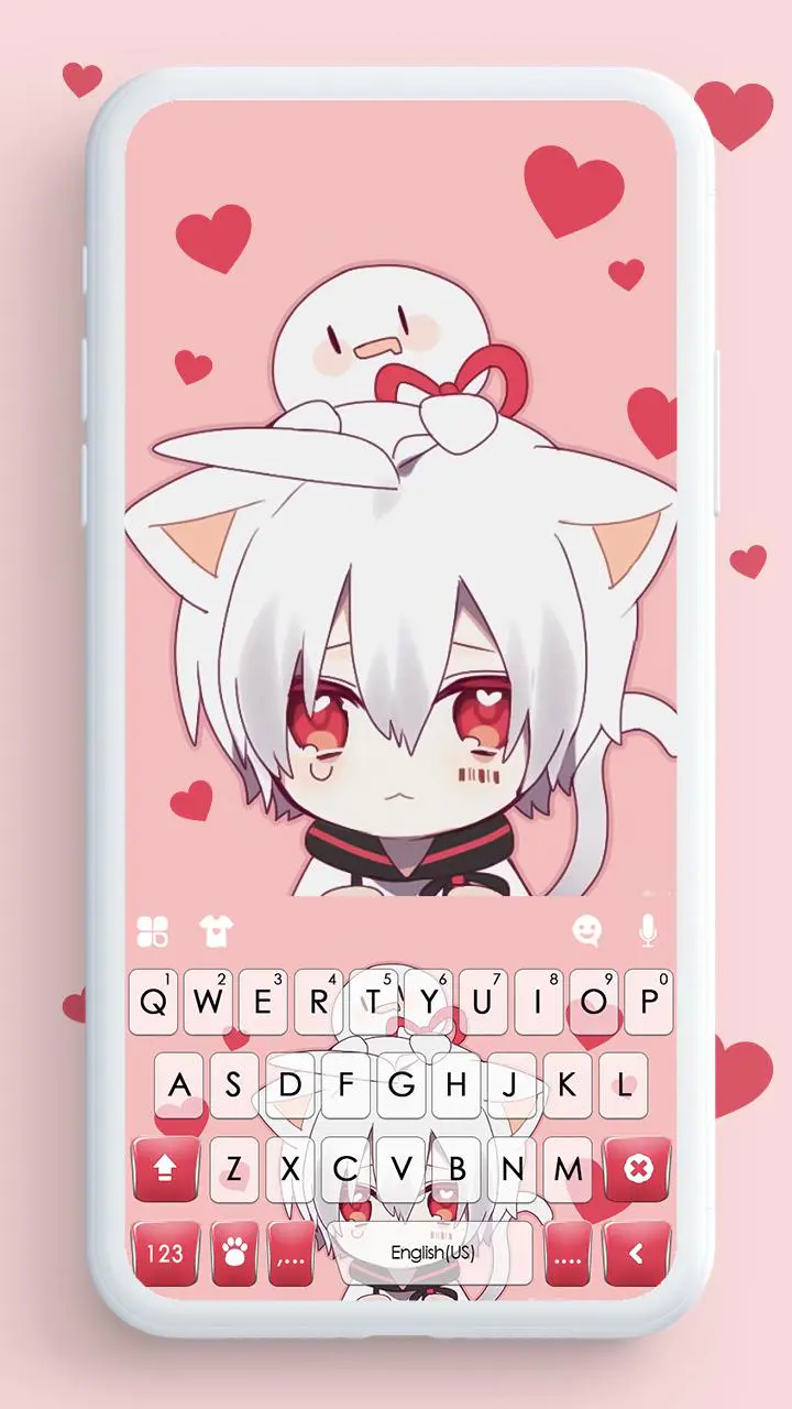 Download Anime Cat Boy Keyboard Background MOD APK  for Android