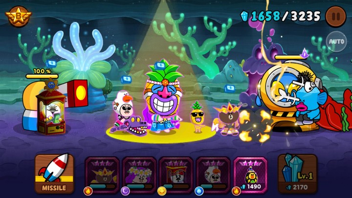 LINE Rangers: Brown-Cony Wars! Ảnh chụp màn hình trò chơi
