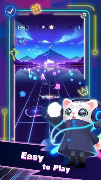 Sonic Cat - Slash the Beats(Unlimited Money) screenshot image 2_modkill.com