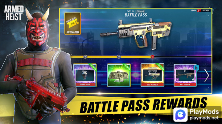 Armed Heist: Shooting games(God mode) screenshot image 4_modkill.com